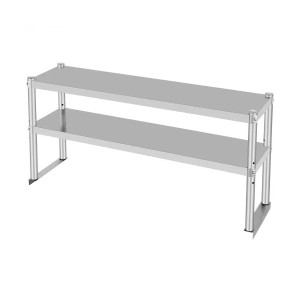 Height Adjustable Double Tier Stainless Steel Over shelf for Prep & Work Table
