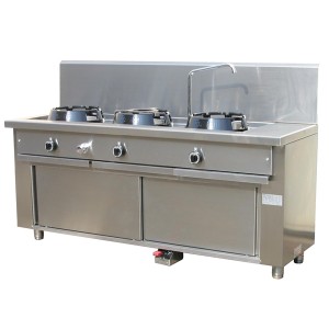Stainless Steel burner cooking range with three burners