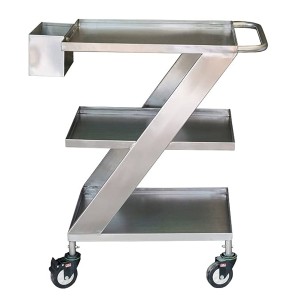 Stainless Steel “Z” Type ECG Trolley for Hospital/Salon/SPA/Clinic 