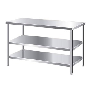 Stainless Steel Table   with 3 Shelf Size (31 x 23 x 31 Inch)