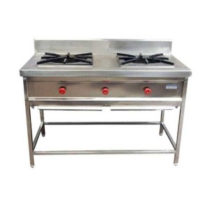 Stainless Steel Commercial two burner cooking range