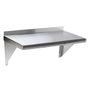 Stainless Steel Solid Wall Shelf, 1800 X 450mm Deep