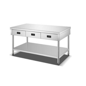 Commercial kitchen equipment	Stainless	steel	worktable Stainless steel movable kitchen table for restaurants/hotels