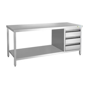 Commercial Hotel Kitchen Equipment Stainless Steel Kitchen Working Table with Drawer