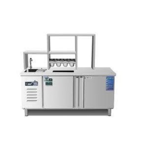 Customized Counter Top Chiller Milk Tea Bar Water Bar Counter Fridge Refrigerator