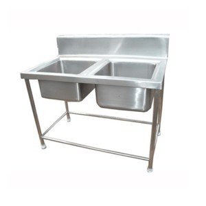 Stainless Steel Kitchen sink with two sink units 48 x 24 Inches