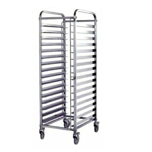 Stainless Steel Commercial Use 15 Shelves Sheet Pan/ Baking Trays Rack Food Bread Display Bakery Trolley